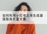 如何利用小红书文本生成器提取高质量文案