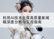 利用AI技术生成高质量新闻稿深度分析与实用指南